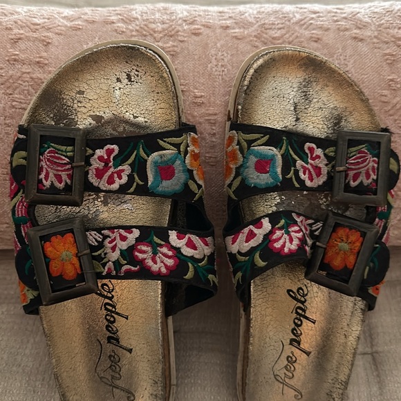 Free People embroidered footbed sandals - Picture 3 of 4